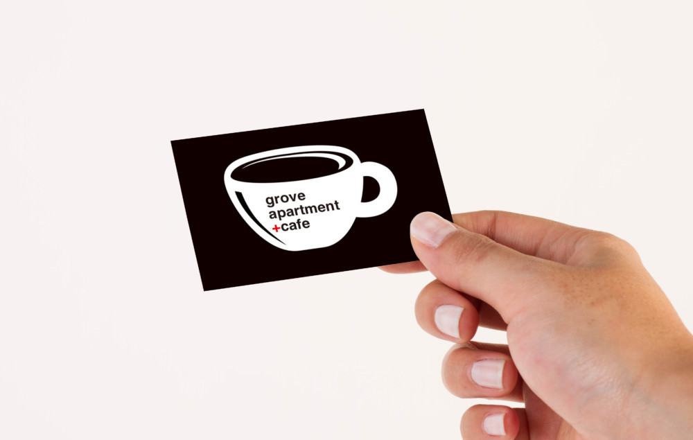 カフェのシンプルなショップカードデザイン依頼例