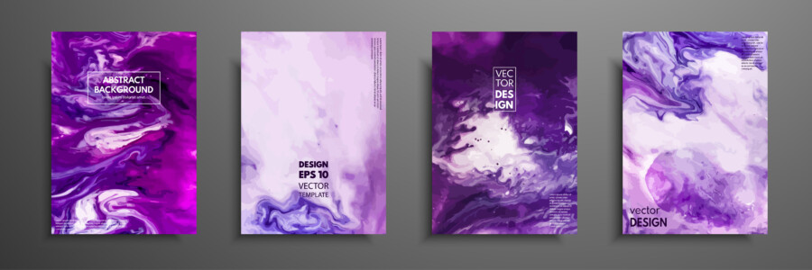 紫色のポスターデザイン
