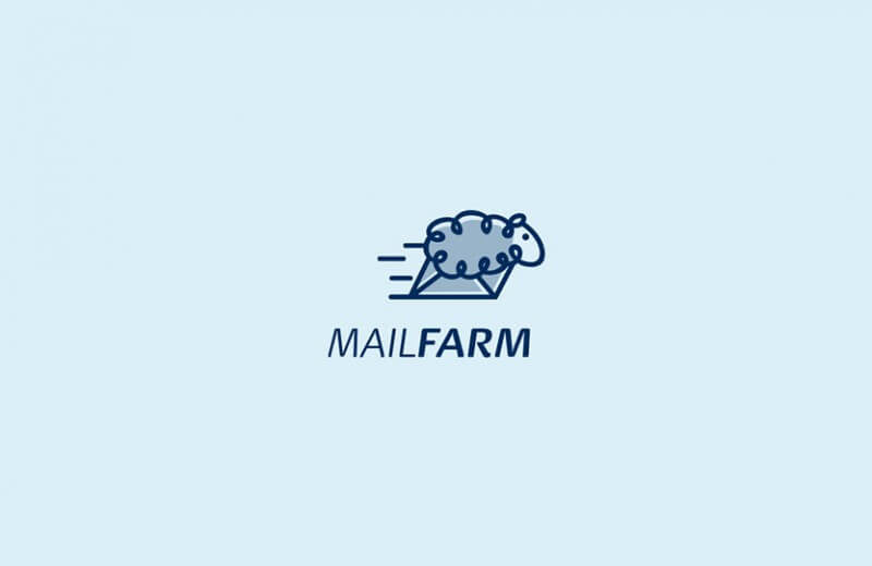 羊とメールを組み合わせたロゴ