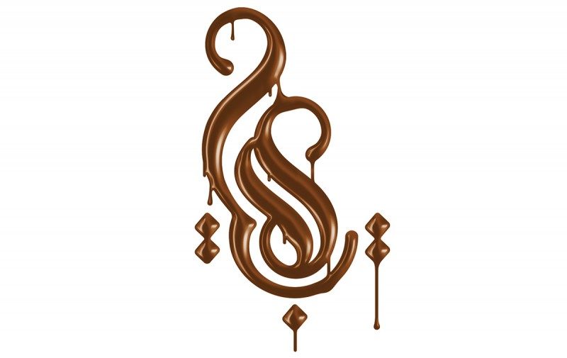 チョコレートをモチーフにしたロゴマークデザイン