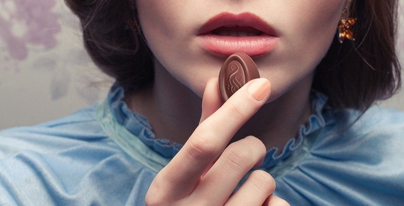 チョコレートの広告デザイン