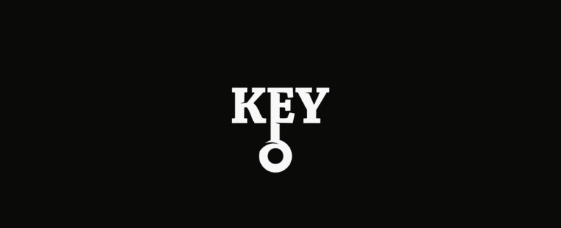 鍵を表現したロゴデザイン