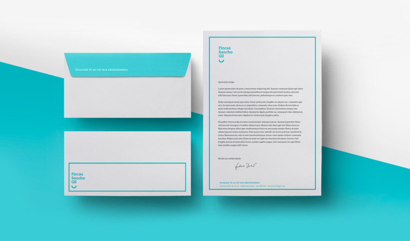 封筒と書類のデザイン