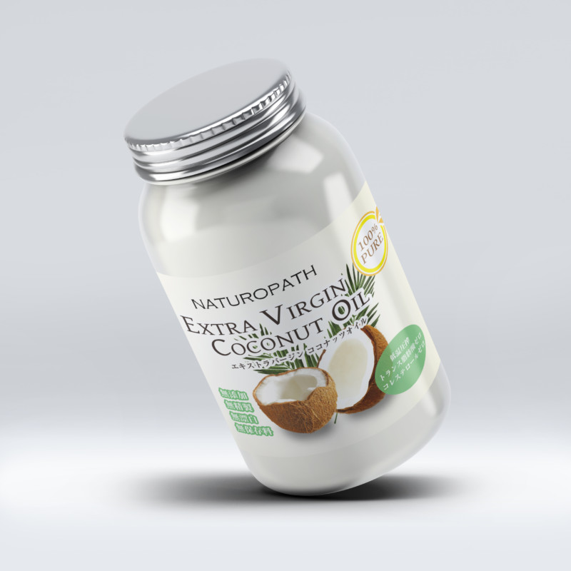 ココナッツオイルの商品ラベルデザイン2