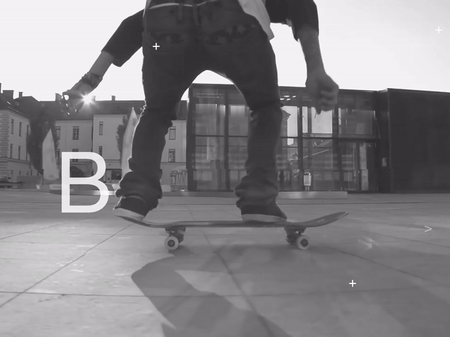 スケートボードブランドの動画編集例