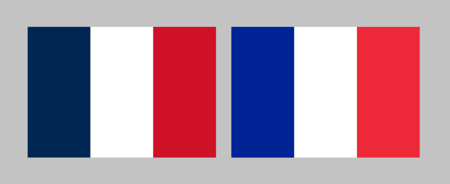 新旧のフランス国旗