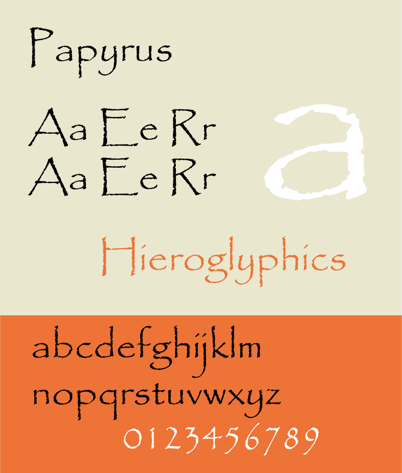 書体パピルス（Papyrus）