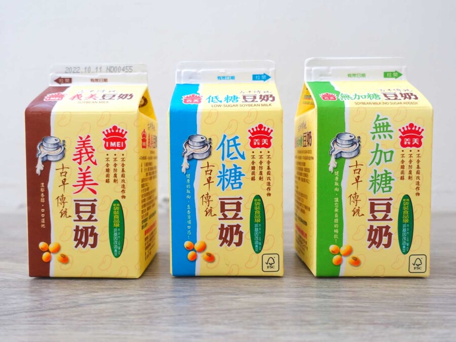 台湾の豆乳のパッケージデザイン